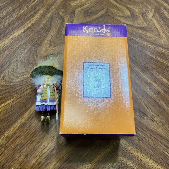 Department 56 Other - Dept 56 Halloween Krinkles Witch W/Baby Dragons Ornament 6” Patience Brewster